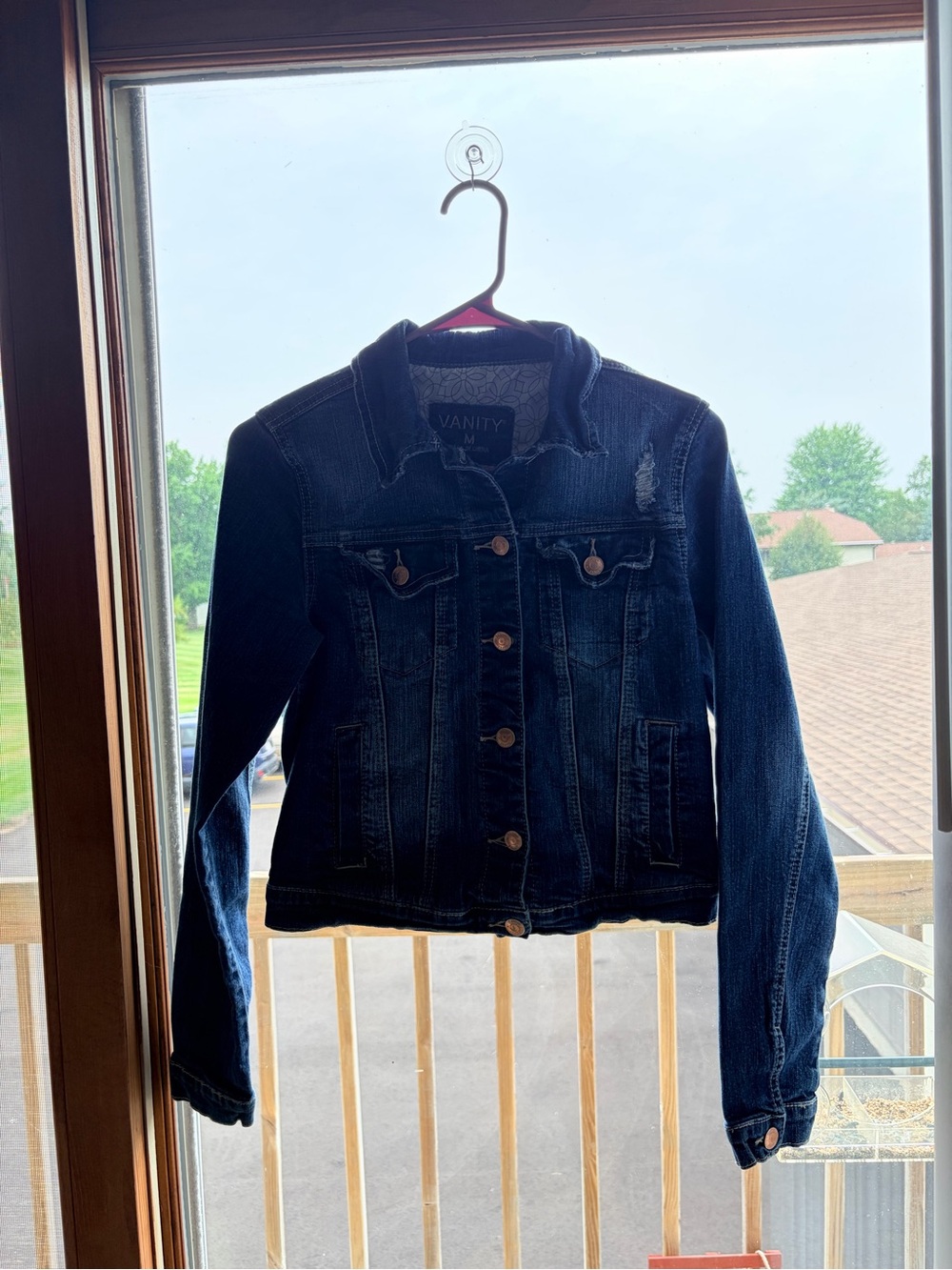 Vanity Distressed Denim Jacket size medium